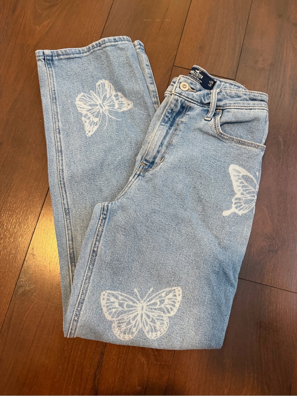 Hollister 25 butterfly Jeans 1 ultra high rise dad denim bottoms